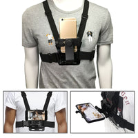 1 x RAW Customer Returns GDWD Mobile phone holder, smartphone chest holder, chest harness for mobile phone selfie sticks, universal mobile phone clip, mobile phone chest strap holder, outdoor holder - RRP €17.64