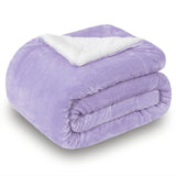 1 x RAW Customer Returns SOCHOW Sherpa Blanket Purple two-sided blankets, cuddly blankets, extra thick warm sofa blanket couch blanket made of Sherpa, 150 x 200 cm super fluffy fleece blanket as a sofa throw or living room blanket - RRP €39.12