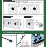 1 x RAW Customer Returns TZMRIT Reverse Flow UNI FAN, Infinity Fan 120mm, RGB Fan 120mm, ARGB Fan 120mm, 3 Pack, Daisy Chain PC Fan, Black - RRP €39.99