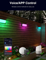 1 x RAW Customer Returns ezmyma Smart Wall Light, 16 million RGB colors WiFi wall lamp, dimmable for outdoor use, controllable via app, compatible with Amazon Alexa, Google Assistant - RRP €50.39