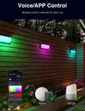 1 x RAW Customer Returns ezmyma Smart Wall Light, 16 million RGB colors WiFi wall lamp, dimmable for outdoor use, controllable via app, compatible with Amazon Alexa, Google Assistant - RRP €50.39