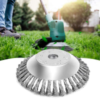 1 x RAW Customer Returns Steel Wire Weeding Head, 200 x 25.4 mm Brushcutter Weed Brush, with 4 Adapters, Twist Weed Brush Can Effectively Remove Weeds and Moss 8 Inches  - RRP €19.4