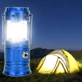 1 x Brand New Portable LED Camping Lantern - Ultra Bright USB Rechargeable Solar Lantern Battery Powered Flashlight, for Camping, Hiking, Shed in Power Outages Blue  - RRP €11.69