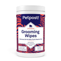 19 x Brand New Petpost Dog Cleaning Wipes - Large, Scented Wipes with Cherry Blossom Scent - 70 Ultra Soft Cotton Pads in Cleaning Solution Cherry Blossom  - RRP €417.81