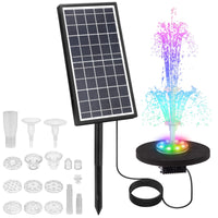 1 x RAW Customer Returns LESOLEIL Solar Fountain with LED, 10W Solar Pond Pump with Battery Outdoor Water Pump Floating Solar Fountain with 17 Fountain Styles for Bird Bath, Garden, Pond, Fish Tank - RRP €40.33