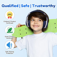 1 x RAW Customer Returns EarFun Bluetooth Headphones for Kids, 85 94dB Volume Control, HiFi Sound, HD Microphone, 40 Hour Battery, Foldable, Adjustable, Wireless Bluetooth Headphones for Kids for School Travel, Blue - RRP €20.16