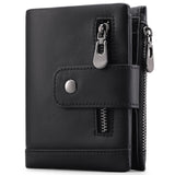 1 x RAW Customer Returns SENDEFN men s leather wallet, men s bifold wallet with RFID protection, portrait wallet with zipper coin compartment - RRP €31.99