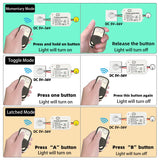 1 x RAW Customer Returns ThisRC DC 12V 24V radio remote control switch 10A 1 channel RF relay receiver with 2 transmitters radio button - RRP €20.99