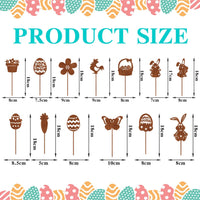 1 x RAW Customer Returns HEYIDAMAI Easter garden stakes, 13 pieces garden stakes, rust Easter, rust decoration Easter, garden stakes spring, garden decoration Easter, garden decoration Easter for outdoors, Easter bunny decoration outside. - RRP €15.12