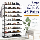 1 x RAW Customer Returns Kitsure Large Shoe Rack Shoe Rack Shoe Rack Shoe Organizer 50-55 Pairs Shoe Tower Unit Shelf Durable Metal Tubes with Plastic Connectors Stackable Shoe Cabinet - RRP €25.2