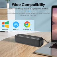 1 x RAW Customer Returns ODWTMRK PC Speaker, Mini SoundBar Wired Laptop Speaker PC Boxes USB Computer Speaker for PC Computer, Laptop, Notebook, Tablet, Desktop Checkout Counter - Plug and Play - RRP €16.99