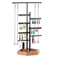 1 x Brand New QILICZ jewelry stand, earring stand, chain stand, 8 tier height-adjustable jewelry tree, watch stand, earring holder, jewelry holder, hexagon jewelry storage for necklaces, earrings, bracelets - RRP €29.75