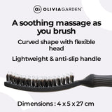 1 x RAW Customer Returns Olivia Garden - Fingerbrush - Boar Nylon bristles - Medium - Black - RRP €15.62