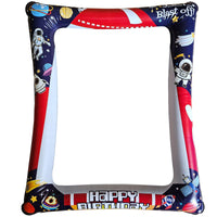 2 x Brand New YiiiGoood Space Birthday Photo Frame Decoration Inflatable Photo Frame Space Birthday Decoration Astronaut Photo Props Children s Birthday Decoration Party Accessories - RRP €15.92