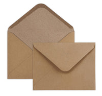 1 x RAW Customer Returns Mocraft 100 Brown Envelopes with Wet Glue Envelopes B6 Vintage Kraft Paper Envelopes Without Window with Embedded Seal for Wedding Greeting Cards Invitations - RRP €14.11