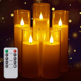 1 x RAW Customer Returns IMAGE Set of 5 Flickering Flameless Candles D2.3 x H5 5 7 7 8 Battery Operated LED Pillar Candles with 10 Key Remote Control Timer for Wedding Christmas Home Decor, White - RRP €22.8