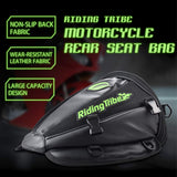 1 x RAW Customer Returns KATUR Motorcycle Rear Seat Tank Bag Multifunctional Waterproof PU Leather Storage Bag Saddlebag Motorcycle Back Seat Super Light Tail Accessories Bags -Black - RRP €23.33