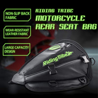 1 x RAW Customer Returns KATUR Motorcycle Rear Seat Tank Bag Multifunctional Waterproof PU Leather Storage Bag Saddlebag Motorcycle Back Seat Super Light Tail Accessories Bags -Black - RRP €24.99