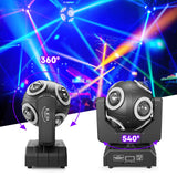 1 x RAW Customer Returns Moving Head Stage Light, ZonQoonz 30W LED Disco Party Light Double Sided Stage Lighting DJ Lights by dmx512 Sound Activated Control for Disco Club Live Show Bar Wedding Halloween Christmas - RRP €88.22