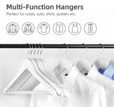 2 x Brand New ilauke white clothes hangers, pack of 20 white wooden clothes hangers with smooth surface and 360 rotating chrome hooks, wooden hangers for suits, jackets, trousers, closet, 44.5 x 23 cm - RRP €55.8