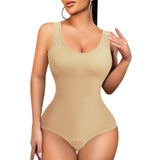 1 x RAW Customer Returns Gotoly Shapewear Bodysuit Women s Corset Body Strong Shaping Body Shaper Tummy Control Figure Shaping Seamless Shaping Bodysuits Beige, ML  - RRP €26.99