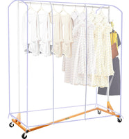 1 x RAW Customer Returns Ruibo Transparent Clothes Rack with 2 Durable Zippers, Waterproof and Dustproof, Size M 150 x 50 x 152 cm - RRP €22.27