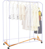 1 x RAW Customer Returns Ruibo Transparent Clothes Rack with 2 Durable Zippers, Waterproof and Dustproof, Size M 150 x 50 x 152 cm - RRP €22.27