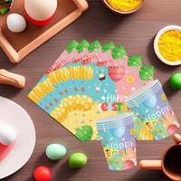 1 x Brand New YGCHEN party tableware Easter tableware Easter bunny party tableware Easter eggs paper cups paper plates napkins Happy Easter party tableware Easter decoration 16 guests - RRP €20.4