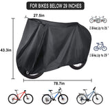 1 x RAW Customer Returns Elezenioc Bicycle Cover, 190T Nylon Bicycle Protective Cover for 2 Bicycles, Bicycle Garage Protective Cover Waterproof Anti-UV with Locking Hole, Bicycle Cover for Mountain Bikes Road Bikes, Up to 29  - RRP €11.99