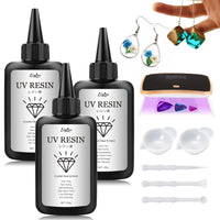 2 x RAW Customer Returns UV Resin with 36W UV Lamp - 300g Low Odor Crystal Clear Glue, with UV Lamp for DIY Jewelry Making, Resin Mold - Hard Transparent Ultraviolet Resin Glue Epoxy Resin for Casting, Pendants - RRP €50.62