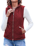 1 x RAW Customer Returns YBENLOVER Reversible Vest Women s Short Fleece Softshell Quilted Vest Warm Sleeveless Jacket with Zipper Pockets - RRP €30.24