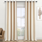 1 x RAW Customer Returns Topfinel Curtains Opaque Curtains with Eyelets Blackout Curtains Short Curtain Beige Set of 2 140 x 280 cm Decoration Living Room Children s Room - RRP €47.99