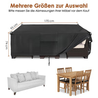 9 x Brand New Eyein cover for garden furniture, 170x95x74cm, waterproof winterproof anti-UV protective cover for garden furniture with carrying handle and ventilation openings, 420D Oxford fabric covers for furniture sets, tables, sofas - RRP €90.63