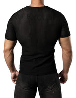 1 x RAW Customer Returns JOGAL Men s Browse Fitted Short Sleeve Muscle Shirt, Black, M - RRP €24.0