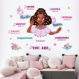 1 x Brand New decalmile Wall sticker girls fairies wall sticker flower inspirational quotes wall sticker baby room children s room girls bedroom wall decoration - RRP €12.35