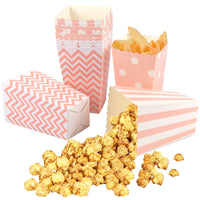 1 x RAW Customer Returns 12 Pieces Popcorn Bag, Popcorn Bag, Popcorn Boxes Polka Dot and Striped, Snack Cardboard Candy Box, Candy Container For Party Birthday Wedding Gift Movie Night Snack Pink  - RRP €6.88