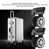 1 x RAW Customer Returns Alomejor Luggage Suitcase Wheels Replacement Universal Casters for Travel Suitcase Double Row Mute Suitcase Wheels Repair Wheel, Polypropylene PP , Black - RRP €57.7