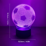 1 x RAW Customer Returns XVZ Football Gifts Boys, Pack of 2 Football 3D Night Light Children s Optical Illusion Lamp 16 Colors with Remote Control for Boys Girls for His Birthday Easter Gifts - RRP €19.15