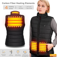 1 x RAW Customer Returns Heated Vest for Men Women, AGUG Heated Jacket Heated Vest Electric with 3 Levels Temperature Heated Clothing Winter Jacket for Outdoor Riding Skiing Camping No Battery Women XL - RRP €54.74