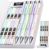 1 x RAW Customer Returns Nicpro 4 Pack Pastel Mechanical Pencil 0.5mm, Cute Pencils with 8 Tubes HB Pencil Leads, Erasers, Clutch Lead Pencil for Students Writing Drawing Sketching with Case - RRP €10.07