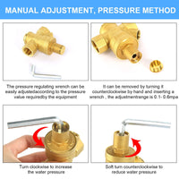 2 x RAW Customer Returns Pressure reducer water 3 4 inch DN20 with pressure gauge, made of 100 high hardness brass, adjustable pressure reducer for water pressure relief valve water pressure reducer, water pressure reducer boiler - RRP €40.32