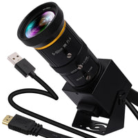 1 x RAW Customer Returns ELP HDMI USB Webcam 4K Camera for Live Streaming 10x Variable Focus PC Camera USB HDMI Simultaneous Output Video Camera Close Up Zoom in and Out Webcam for Online Teaching Training - RRP €166.99