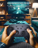 1 x RAW Customer Returns PALPOW Glowing Mode Switch Controller Wireless compatible with Switch OLED Lite, Firefly Bluetooth Controller Gamepad with 7 LED Colors NFC Paddle Turbo - Miner Black - RRP €40.07