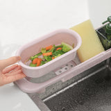 14 x Brand New SUNYEAP Kitchen Sink Organizer with Expandable Telescopic Holder and Sponge Tray Grey  - RRP €178.92