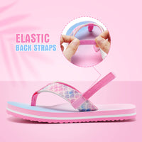 1 x RAW Customer Returns IceUnicorn Toe Separator Children s Flip Flop Boys Girls Sandals Summer Beach Sling Back Pink, 28 29EU  - RRP €18.85