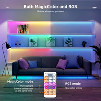 1 x RAW Customer Returns Lepro 15M RGB Music LED Strip, MagicColor Light Strip, Music Light Strip with Remote Control, IP65 Waterproof Dreamcolor LED Strip, Color Changing Light String, Strip Light for Christmas Party Decoration - RRP €42.4