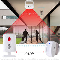 1 x RAW Customer Returns Motion detector alarm doorbell alarm, home security, driveway alarm, store welcome entry signal, mailbox alarm, visitor doorbell, range at 280 m, 36 melodies - RRP €24.99