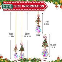 1 x Brand New Set of 3 Santa Hats Socks Bells Crystal Suncatcher for Window, Glass Rainbow Christmas Suncatcher, Glass Hanging Ornament for Christmas, Home Decoration - RRP €20.4