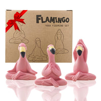 1 x RAW Customer Returns Yeomoo Yoga Flamingo Decorative Figures Miniature Garden Decoration for Outdoors, Whimsical Pink Flamingo Figure, Fairy Garden, Zen Decoration for Lawn, Gifts for Garden or Indoors, 6 cm High, Set of 3 - RRP €18.38