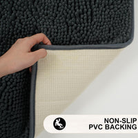 1 x RAW Customer Returns Sheepping Bath Rug Mat Non-Slip Bath Mats for Bathtub and Sink, Machine Washable Bath Rugs for Bathroom Black, 150 x 50 x 2.54 cm  - RRP €35.28